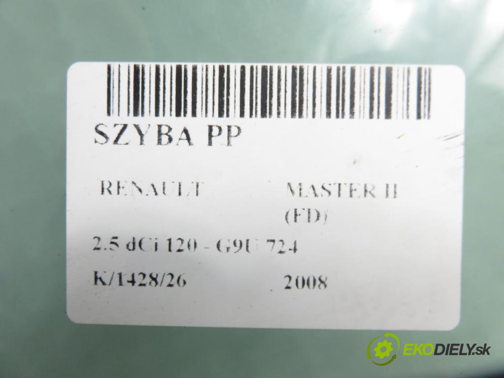 RENAULT MASTER II Skrzynia (FD) FURGON 2008 84,00 2.5 dCi 120 - G9U 724 2464,00 Okno PP
