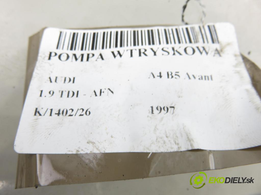 AUDI A4 Avant (8D5, B5) KOMBI 1997 81,00 1.9 TDI - AFN 1896,00 pumpa vstřikovací 0460404986 ; 028130115A (Vstřikovací čerpadlo)