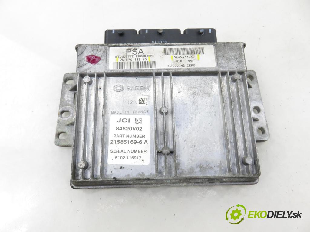CITROEN C3 I (FC_) HB 2005 54,00 1.4 i - KFV (TU3JP) 1360,00 Riadiaca jednotka Motor 9657018280 ; 9649433980
