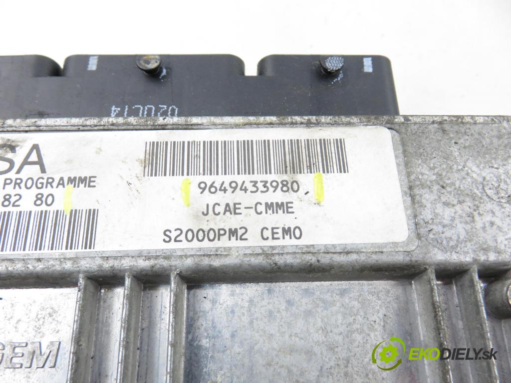 CITROEN C3 I (FC_) HB 2005 54,00 1.4 i - KFV (TU3JP) 1360,00 Riadiaca jednotka Motor 9657018280 ; 9649433980