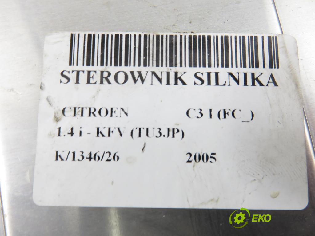 CITROEN C3 I (FC_) HB 2005 54,00 1.4 i - KFV (TU3JP) 1360,00 Riadiaca jednotka Motor 9657018280 ; 9649433980