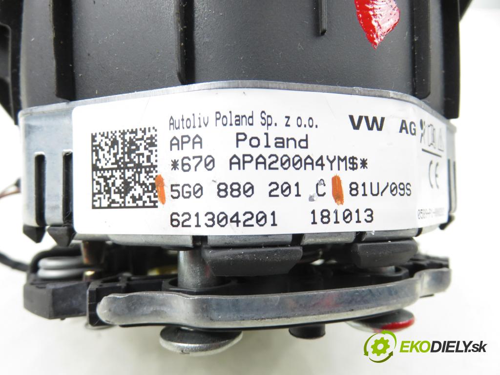VW GOLF VII (5G1, BQ1, BE1, BE2) HB 2014 77,00 1.6 TDI - CLHA 1598,00 AirBag air BAG volantu 5G0880201C