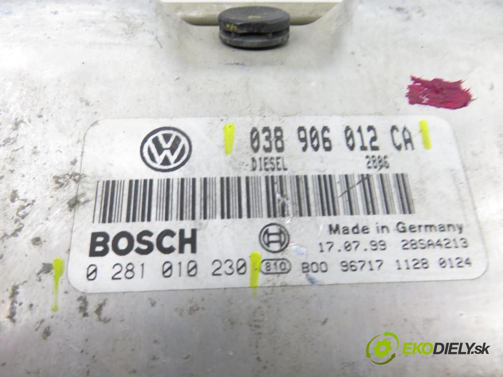 SEAT TOLEDO II (1M2) SEDAN 1999 66,00 1.9 TDI - ALH 1896,00 Riadiaca jednotka Motor 038906012CA ; 0281010230