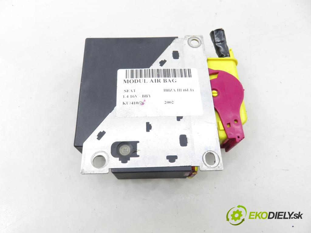 SEAT IBIZA III (6L1) HB 2002 55,00 1.4 16V - BBY 1390,00 MODUL air BAG 6Q0909605S