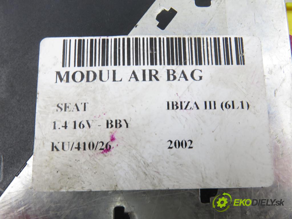 SEAT IBIZA III (6L1) HB 2002 55,00 1.4 16V - BBY 1390,00 MODUL air BAG 6Q0909605S