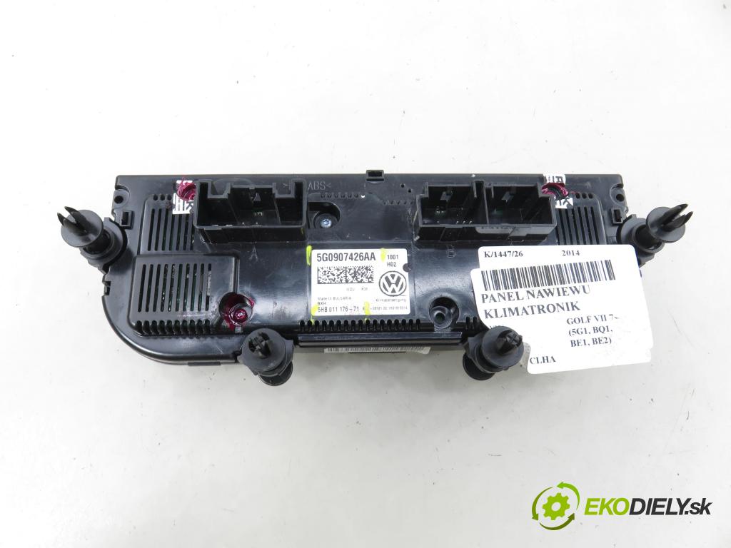 VW GOLF VII (5G1, BQ1, BE1, BE2) HB 2014 77,00 1.6 TDI - CLHA 1598,00 Panel topení KLIMATRONIK 5G0907426AA ; 5HB011417671
