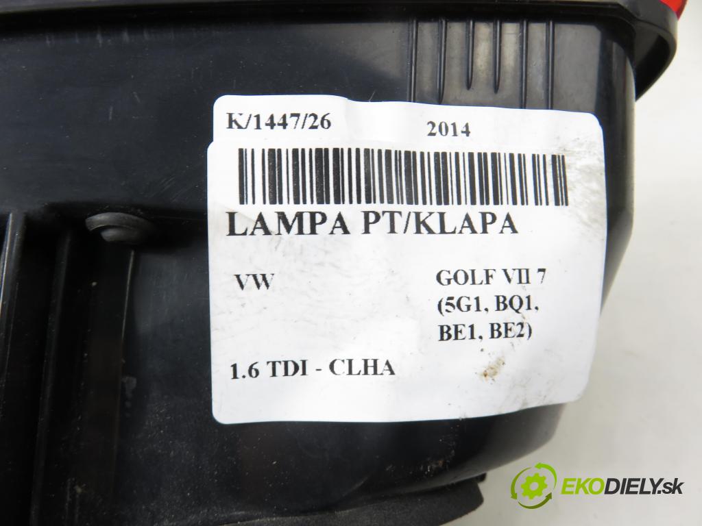VW GOLF VII (5G1, BQ1, BE1, BE2) HB 2014 77,00 1.6 TDI - CLHA 1598,00 Svetlo pravé zadné kufor 5G0945093AC ; 90052126A