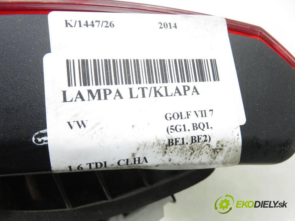 VW GOLF VII (5G1, BQ1, BE1, BE2) HB 2014 77,00 1.6 TDI - CLHA 1598,00 Svetlo ľavé zadné kufor 5G0945094AC ; 90052127A