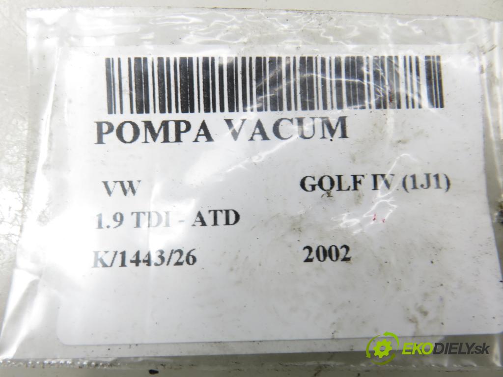 VW GOLF IV (1J1) HB 2002 74,00 1.9 TDI PD 101 - ATD 1896,00 Pumpa vákuová 038145209A