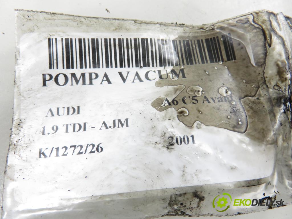 AUDI A6 Avant (4B5, C5) KOMBI 2001 85,00 1.9 TDI - AJM 1896,00 Pumpa vákuová 038145209H