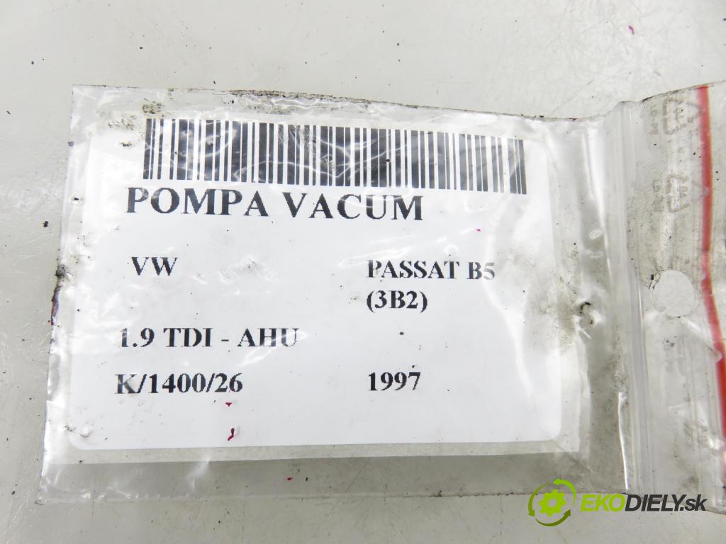 VW PASSAT B5 (3B2) SEDAN 1997 66,00 1.9 TDI 90 - AHU 1896,00 Pumpa vákuová 028207A