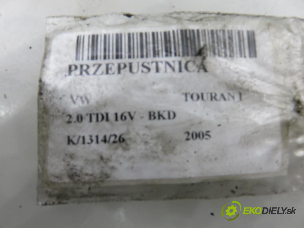 VW TOURAN (1T1, 1T2) MINIVAN 2005 103,00 2.0 TDI 16V 140 - BKD 1968,00 Škrtiaca klapka 038128063G (Škrtiaca klapka)