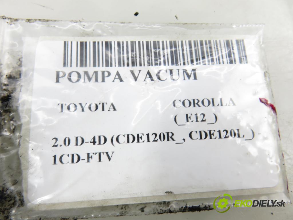 TOYOTA COROLLA (_E12_) HB 2003 66,00 2.0 D-4D (CDE120R_, CDE120L_) - 1CD-FTV 1995,00 Pumpa vákuová 2930027010 ; 0810002590