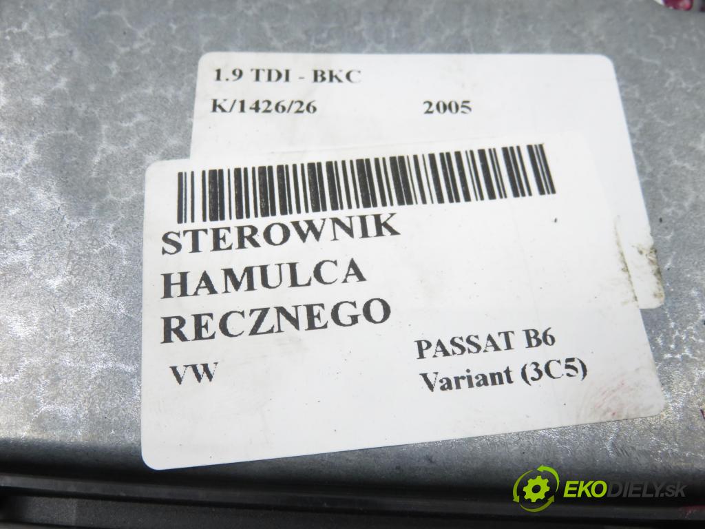 VW PASSAT B6 Variant (3C5) KOMBI 2005 77,00 1.9 TDI - BKC 1896,00 Riadiaca jednotka brzdy MANUÁLNY: 3C0907801B ; 15658301B