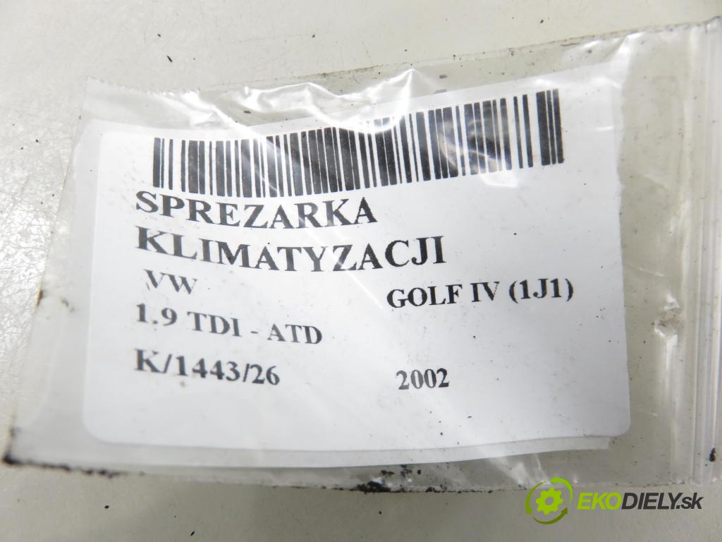 VW GOLF IV (1J1) HB 2002 74,00 1.9 TDI PD 101 - ATD 1896,00 KOMPRESOR: klimatizácie 1J0820803K (Kompresor klimatizácie)