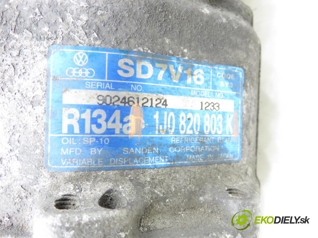 VW GOLF IV (1J1) HB 2002 74,00 1.9 TDI PD 101 - ATD 1896,00 KOMPRESOR: klimatizácie 1J0820803K (Kompresor klimatizácie)
