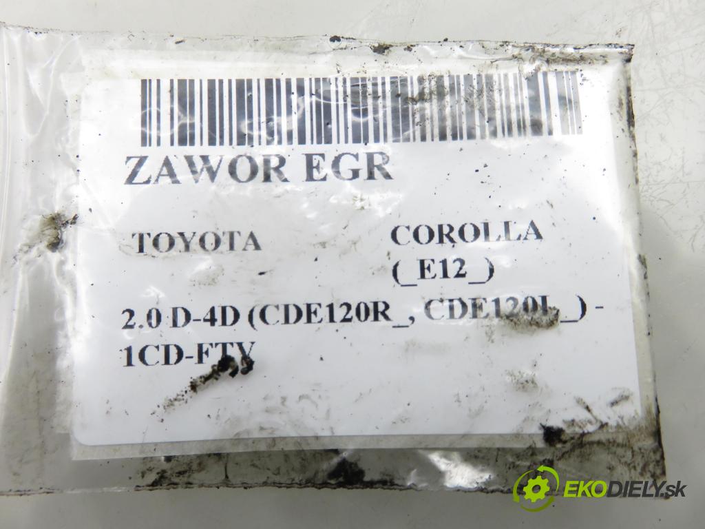 TOYOTA COROLLA (_E12_) HB 2003 66,00 2.0 D-4D (CDE120R_, CDE120L_) - 1CD-FTV 1995,00 VENTIL: EGR 2580027040 ; 2562027070