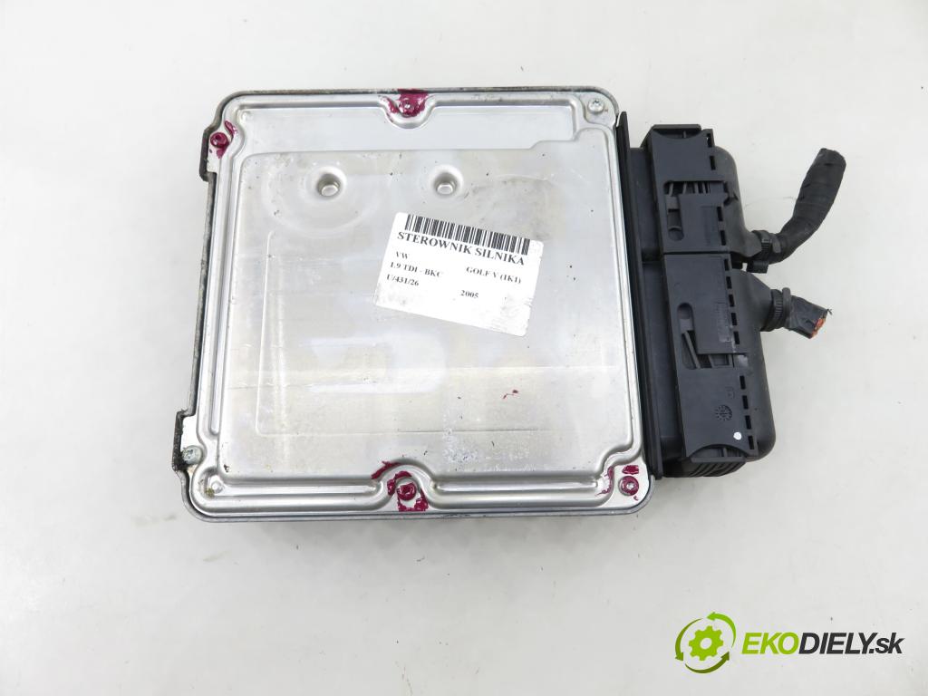VW GOLF V (1K1) HB 2005 77,00 1.9 TDI PD 105 - BKC 1896,00 Riadiaca jednotka Motor 03G906016CB ; 0281011900