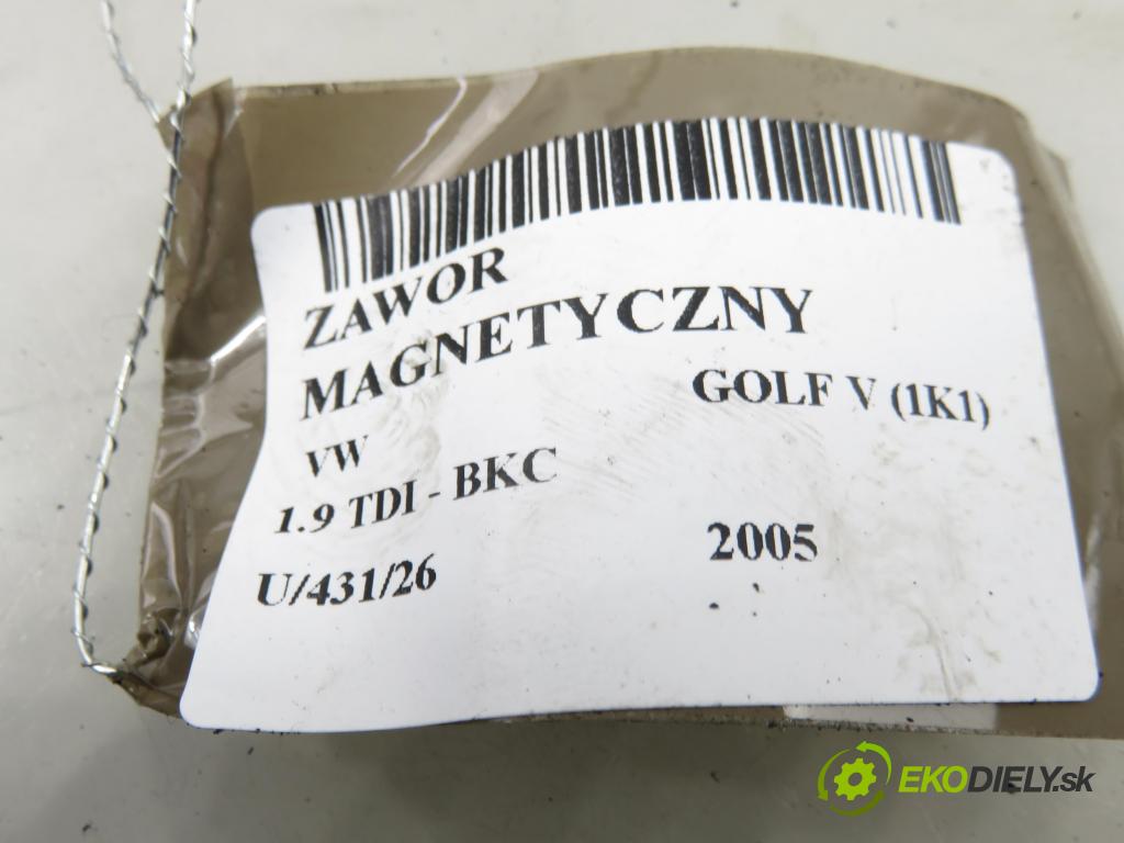VW GOLF V (1K1) HB 2005 77,00 1.9 TDI PD 105 - BKC 1896,00 VENTIL magnetický 6Q0906625