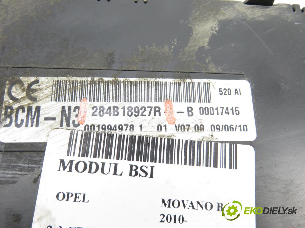 OPEL MOVANO B Skrzynia (X62) FURGON 2010 74,00 2.3 CDTI FWD - M9T 670 2298,00 MODUL BSI 284B18927R