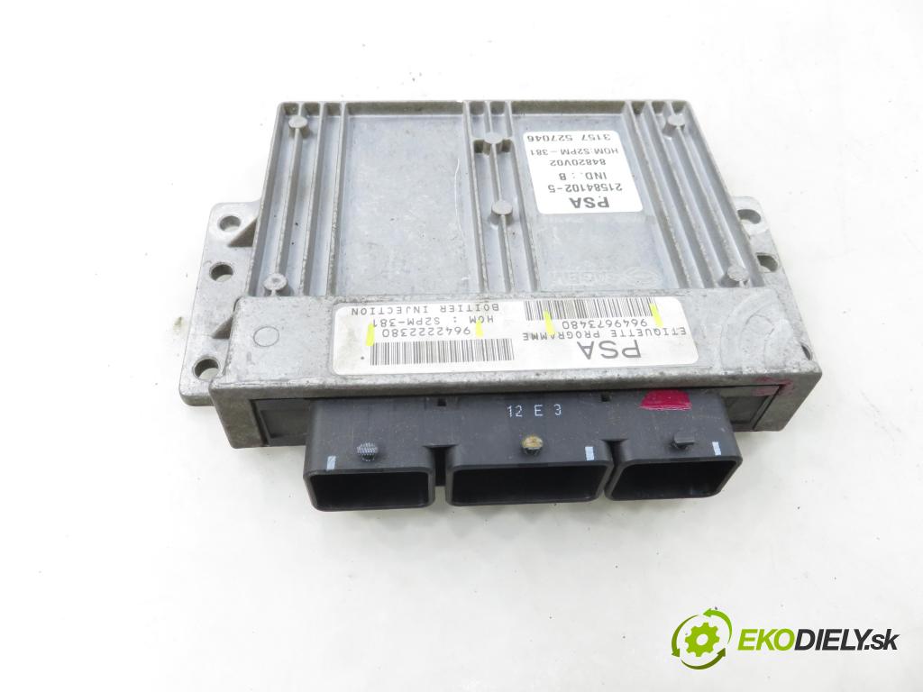 CITROEN C3 I (FC_) HB 2003 54,00 1.4 i - KFV (TU3JP) 1360,00 Riadiaca jednotka Motor 9649673480 ; 9642222380