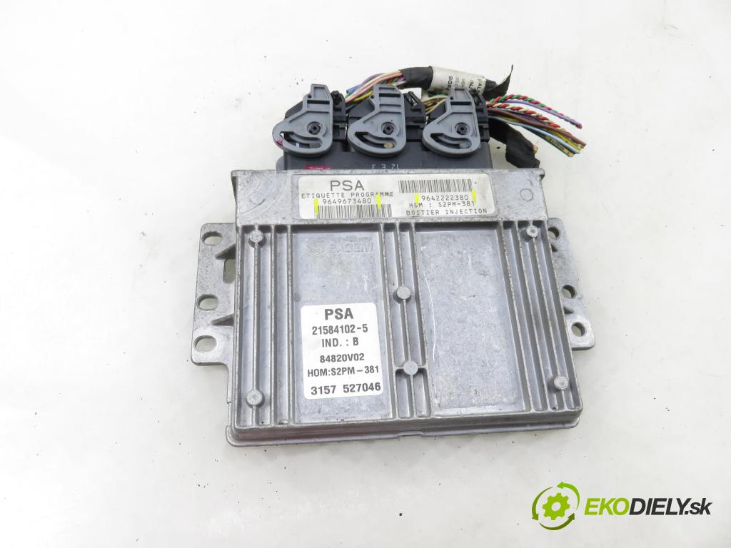 CITROEN C3 I (FC_) HB 2003 54,00 1.4 i - KFV (TU3JP) 1360,00 Riadiaca jednotka Motor 9649673480 ; 9642222380