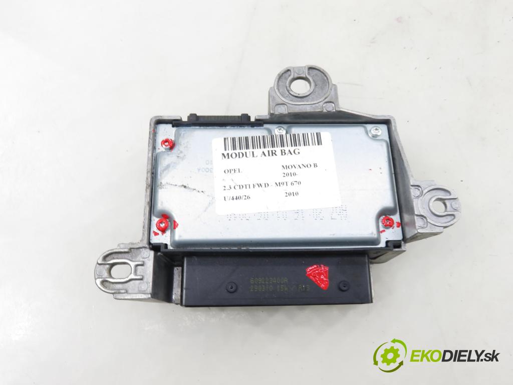 OPEL MOVANO B Skrzynia (X62) FURGON 2010 74,00 2.3 CDTI FWD - M9T 670 2298,00 MODUL air BAG 8200942209A