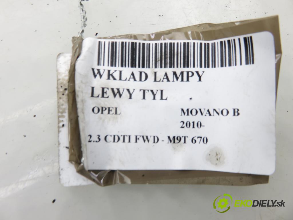 OPEL MOVANO B Skrzynia (X62) FURGON 2010 74,00 2.3 CDTI FWD - M9T 670 2298,00 Svetlo ľavé zadné