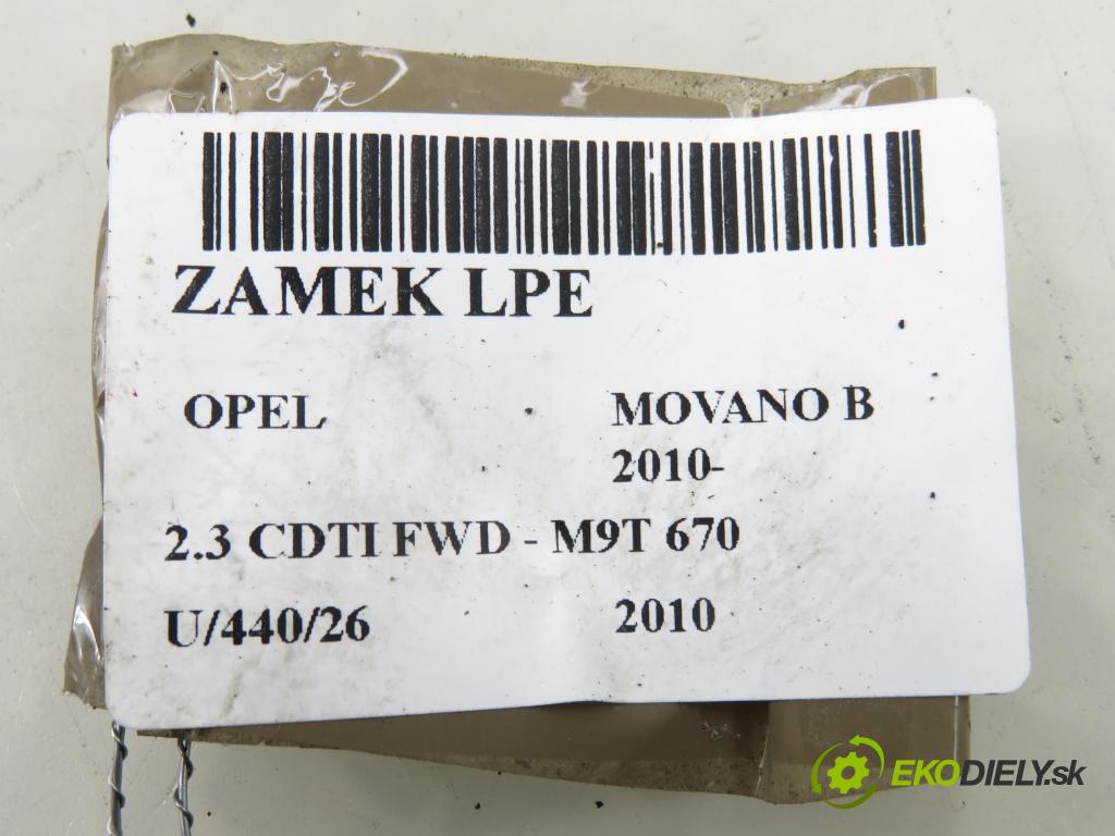 OPEL MOVANO B Skrzynia (X62) FURGON 2010 74,00 2.3 CDTI FWD - M9T 670 2298,00 zámok