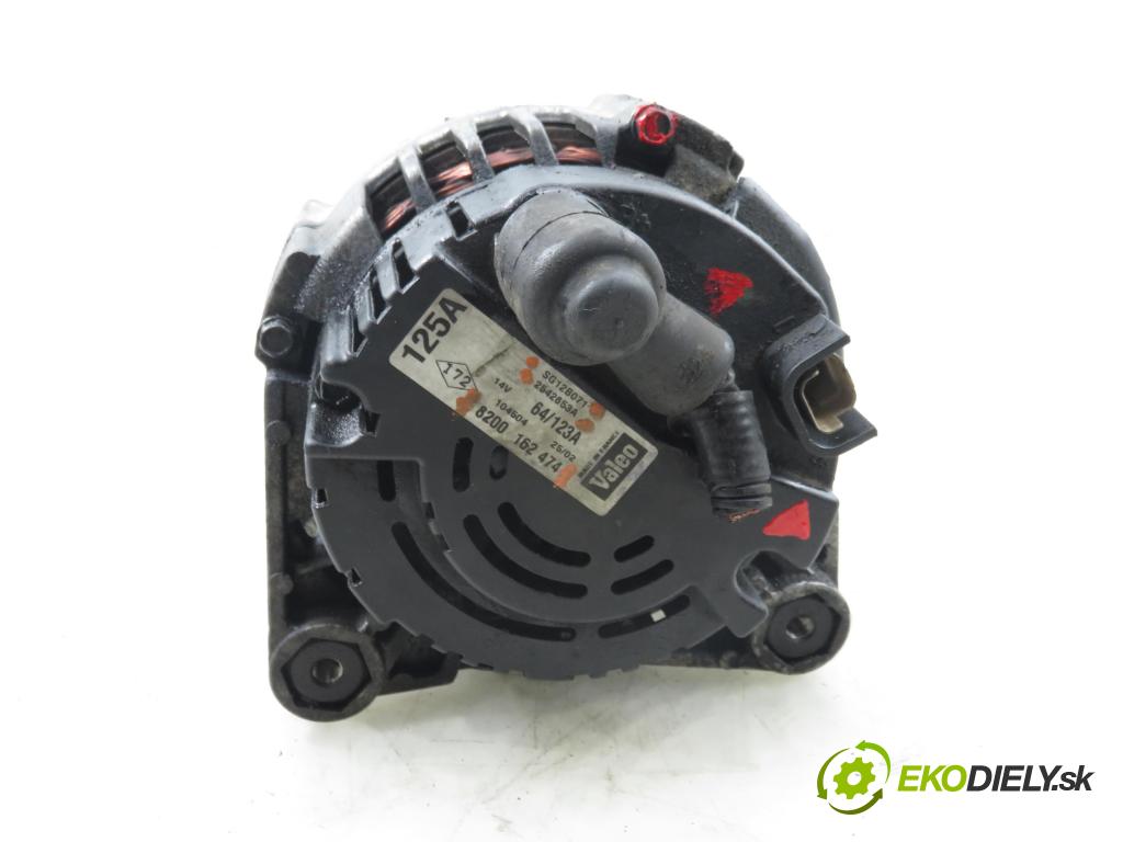 VOLVO V40 Kombi (645) KOMBI 2002 75,00 1.9 DI 102 - D 4192 T4 1870,00 Alternátor 8200162474 ; SG12B071 ; 2542653A (Alternátor)