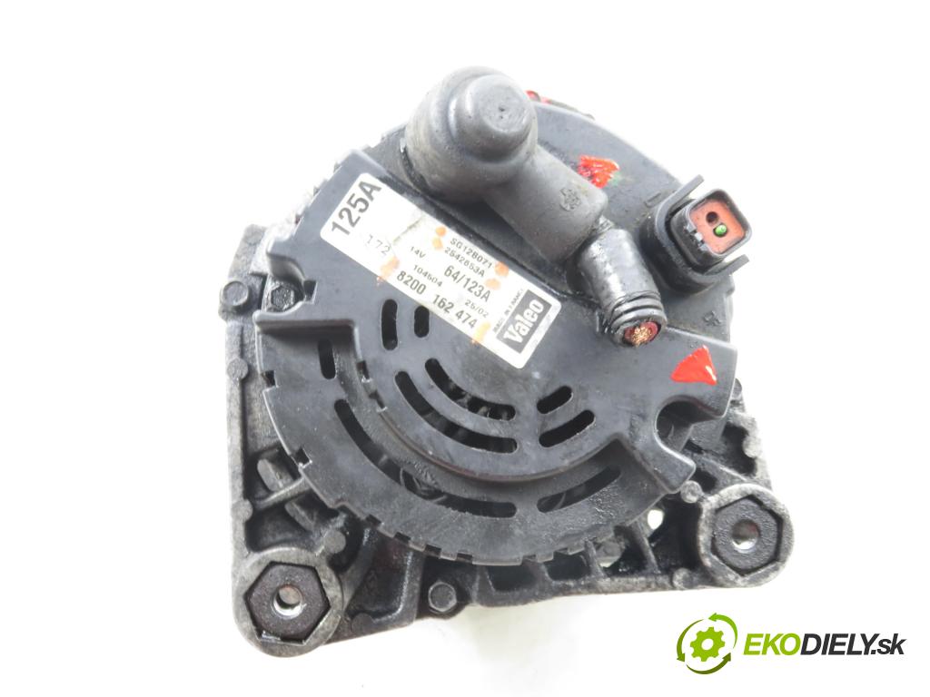 VOLVO V40 Kombi (645) KOMBI 2002 75,00 1.9 DI 102 - D 4192 T4 1870,00 Alternátor 8200162474 ; SG12B071 ; 2542653A (Alternátor)