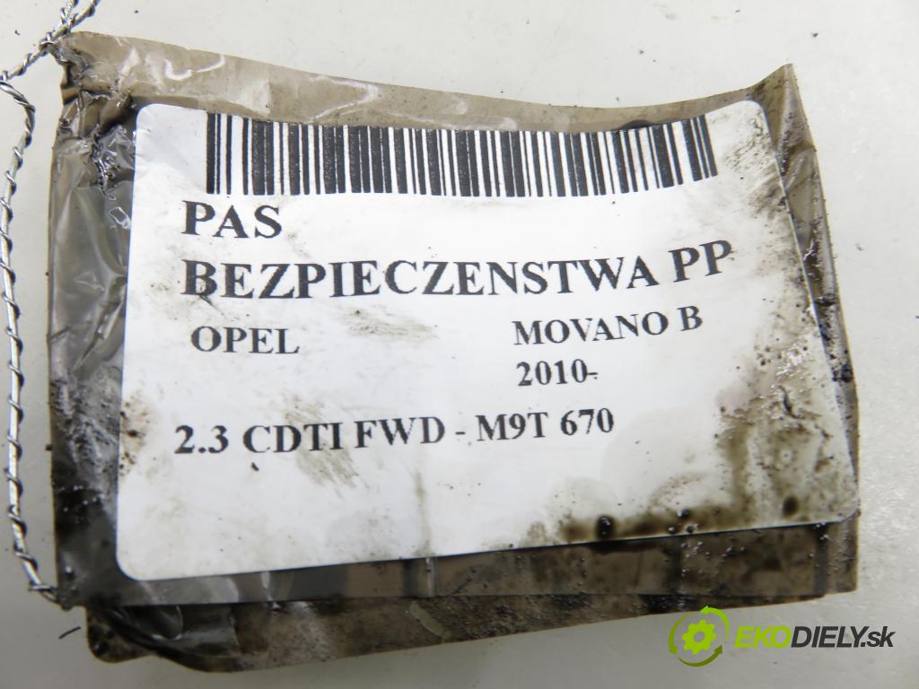 OPEL MOVANO B Skrzynia (X62) FURGON 2010 74,00 2.3 CDTI FWD - M9T 670 2298,00 Držiak bezpečnostný PP 868840019R