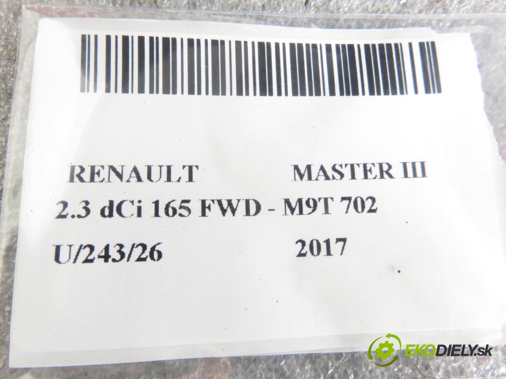 RENAULT MASTER III Platforma / podwozie (EV, HV, UV) KABINA/PLATFORMA 2017 120,00 2.3 dCi 165 FWD - M9T 702 2298,00 Listové pero zadné
