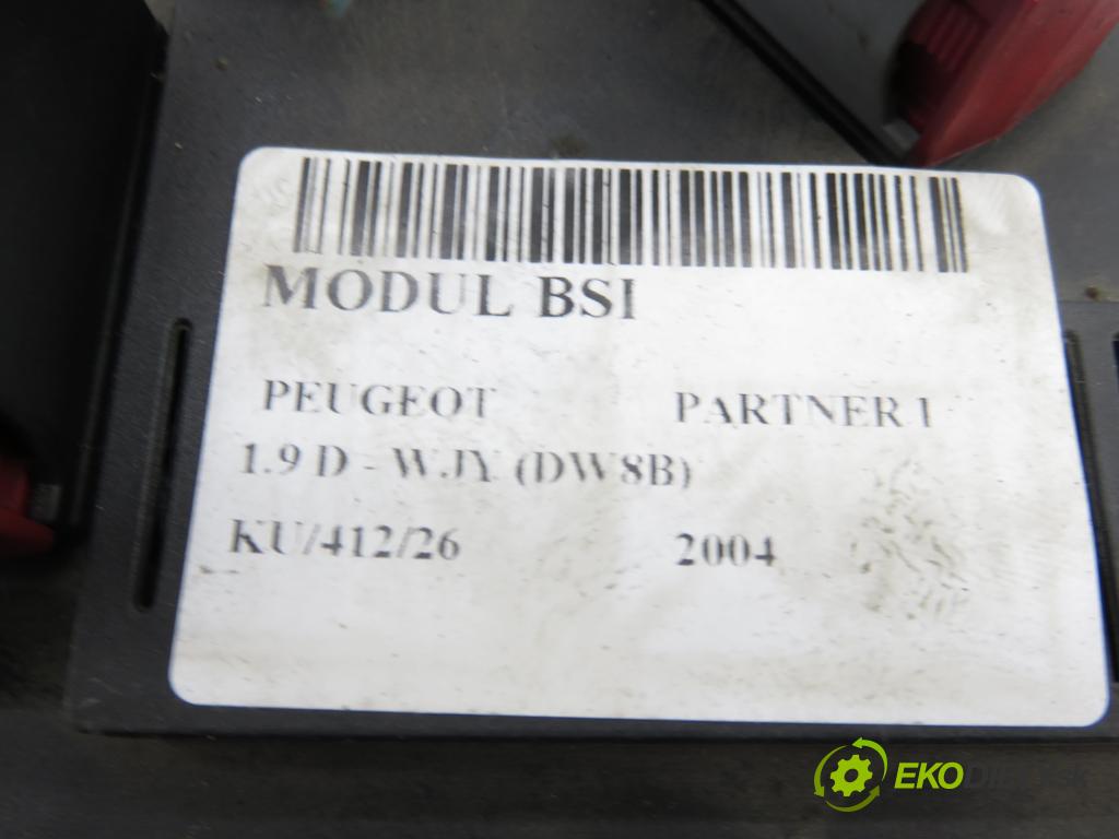 PEUGEOT PARTNER Combispace (5F) KOMBIVAN 2004 51,00 1.9 D - WJY (DW8B) 1868,00 MODUL BSI 9652474680