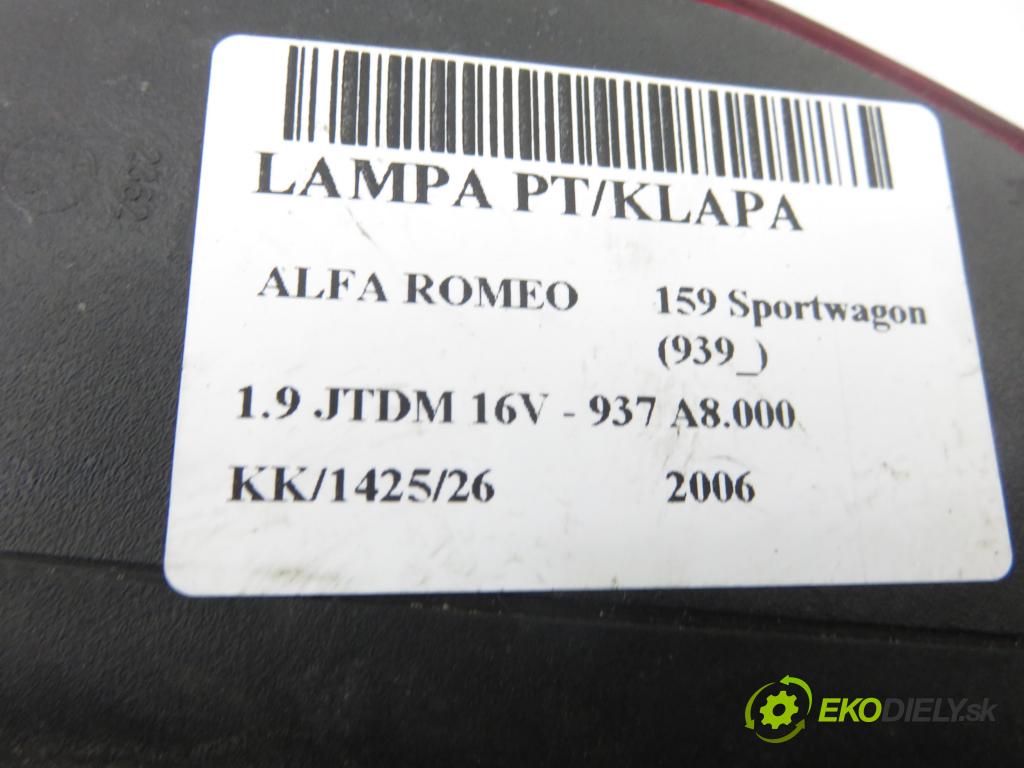 ALFA ROMEO 159 Sportwagon (939_) KOMBI 2006 100,00 1.9 JTDM 16V - 937 A8.000 1910,00 Svetlo pravé zadné kufor 50504819