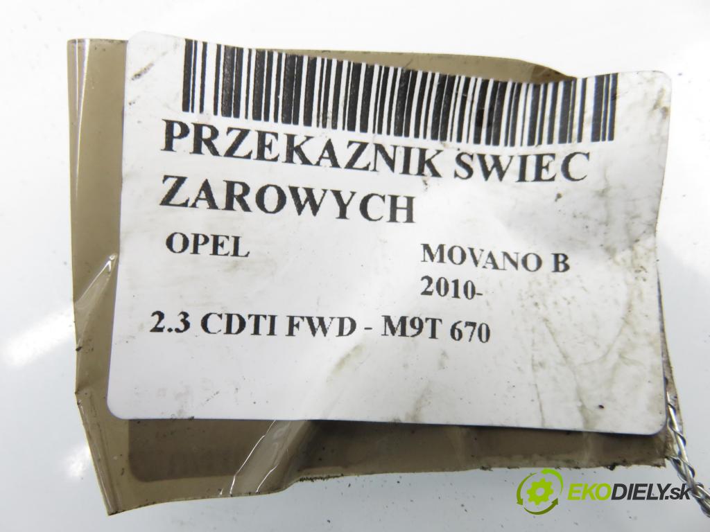 OPEL MOVANO B Skrzynia (X62) FURGON 2010 74,00 2.3 CDTI FWD - M9T 670 2298,00 RELÉ: JÚN: 8200859243