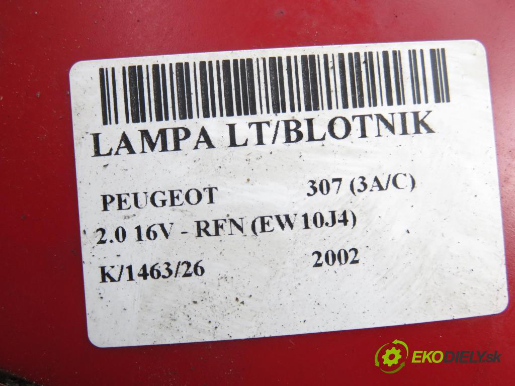 PEUGEOT 307 (3A/C) HB 2002 100,00 2.0 16V - RFN (EW10J4) 1997,00 Svetlo ľavé zadné 89025499