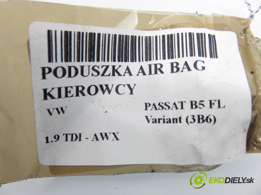 VW PASSAT B5.5 Variant (3B6) KOMBI 2002 96,00 1.9 TDI - AWX 1896,00 AirBag air BAG volantu 3B0880201BK