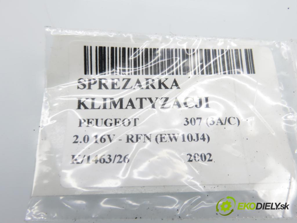 PEUGEOT 307 (3A/C) HB 2002 100,00 2.0 16V - RFN (EW10J4) 1997,00 KOMPRESOR: klimatizácie SD6V12 (Kompresor klimatizácie)