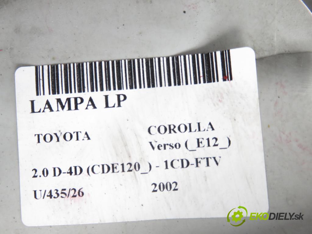 TOYOTA COROLLA Verso (_E12_) MINIVAN 2002 66,00 2.0 D-4D (CDE120_) - 1CD-FTV 1995,00 světlo LP