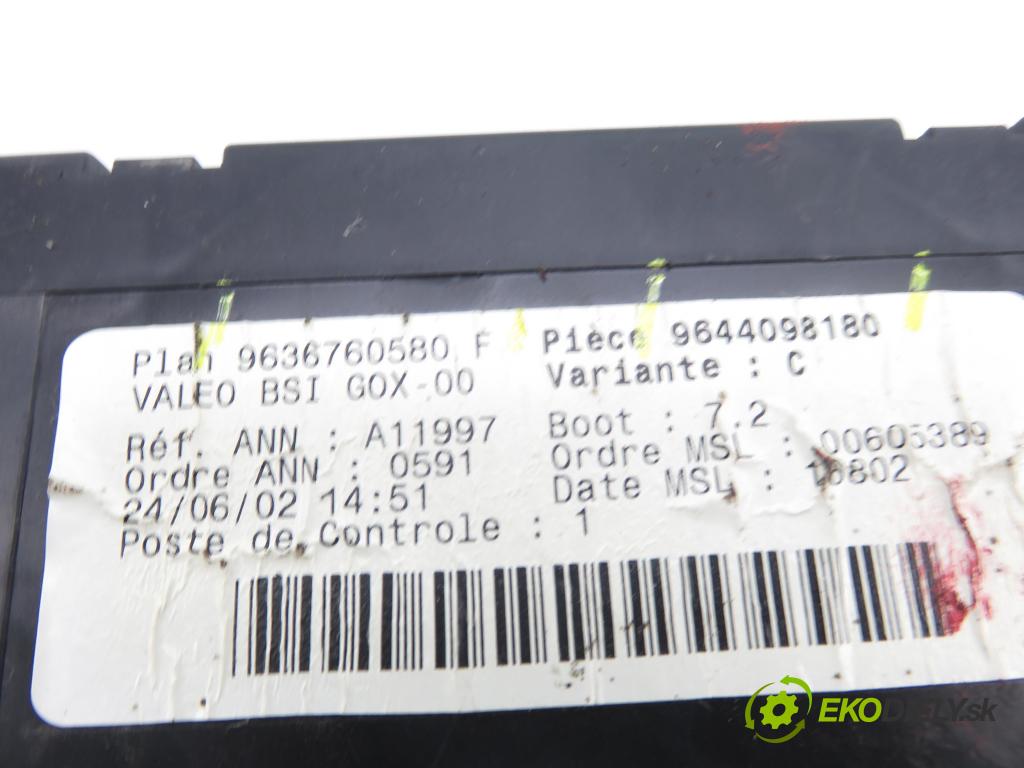 PEUGEOT 307 (3A/C) HB 2002 100,00 2.0 16V - RFN (EW10J4) 1997,00 MODUL BSI 9636760580F ; 9644098180