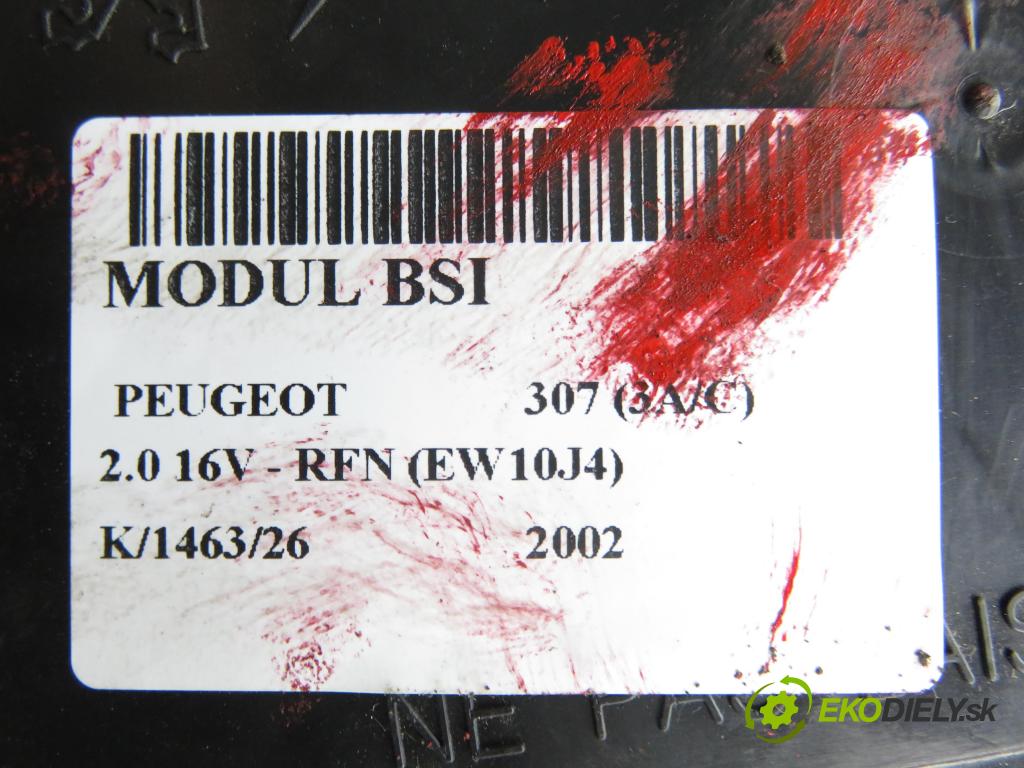 PEUGEOT 307 (3A/C) HB 2002 100,00 2.0 16V - RFN (EW10J4) 1997,00 MODUL BSI 9636760580F ; 9644098180