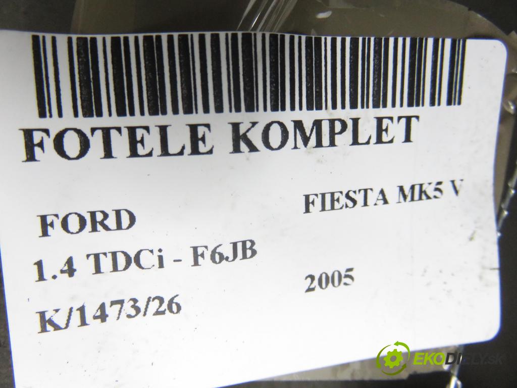 FORD FIESTA V (JH_, JD_) HB 2005 50,00 1.4 TDCi 68 - F6JB 1399,00 Sedadlá, sedačky