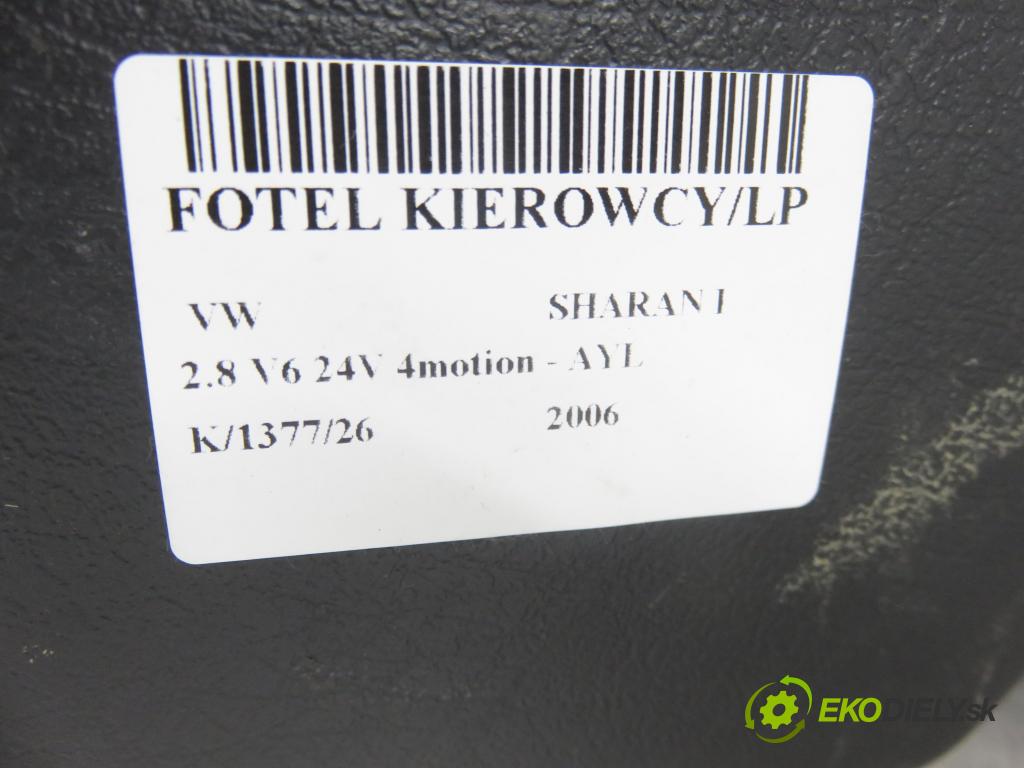 VW SHARAN (7M8, 7M9, 7M6) MINIVAN 2006 150,00 2.8 V6 24V 4motion - AYL 2792,00 sedadlo ŘIDIČE / LP