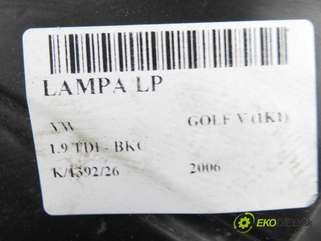 VW GOLF V (1K1) HB 2006 77,00 1.9 TDI - BKC 1896,00 Svetlo LP 1K6041005A ; 0301212201