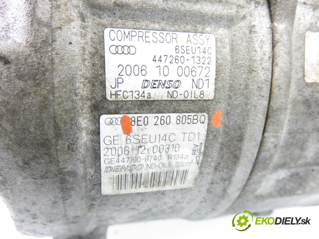 AUDI A4 Avant (8ED, B7) KOMBI 2005 125,00 2.0 TDI - BRD 1968,00 KOMPRESOR: klimatizace 8E0260805BQ (Kompresor klimatizace)