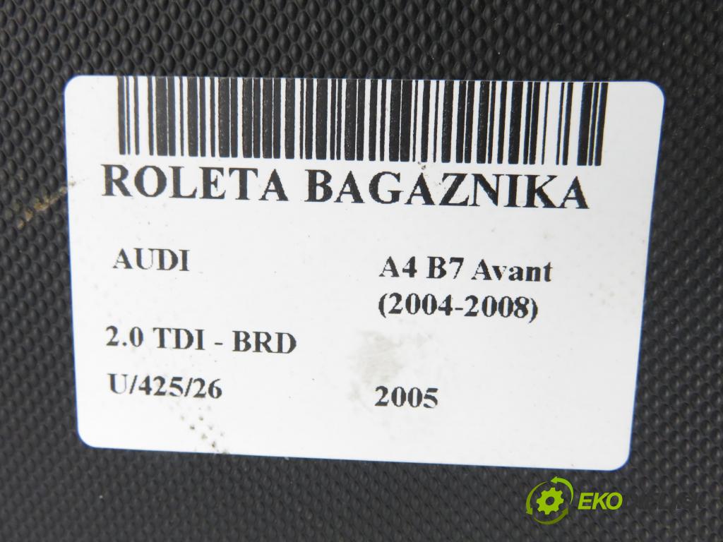AUDI A4 Avant (8ED, B7) KOMBI 2005 125,00 2.0 TDI - BRD 1968,00 Roleta kufor 8E986355394H