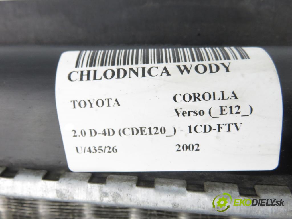 TOYOTA COROLLA Verso (_E12_) MINIVAN 2002 66,00 2.0 D-4D (CDE120_) - 1CD-FTV 1995,00 chladič vody