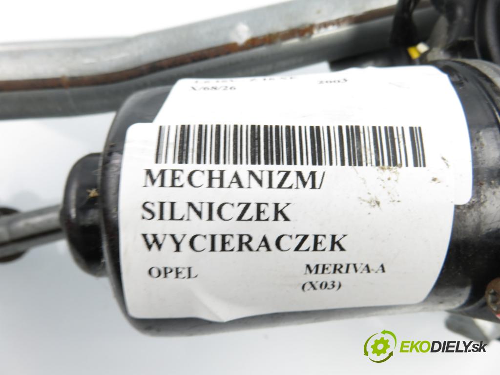 OPEL MERIVA A nadwozie wielkoprzestrzenne (MPV) (X03) HB 2003 74,00 1.6 16V - Z 16 XE 1598,00 MECHANISMUS/ motorek stěračů 93390344