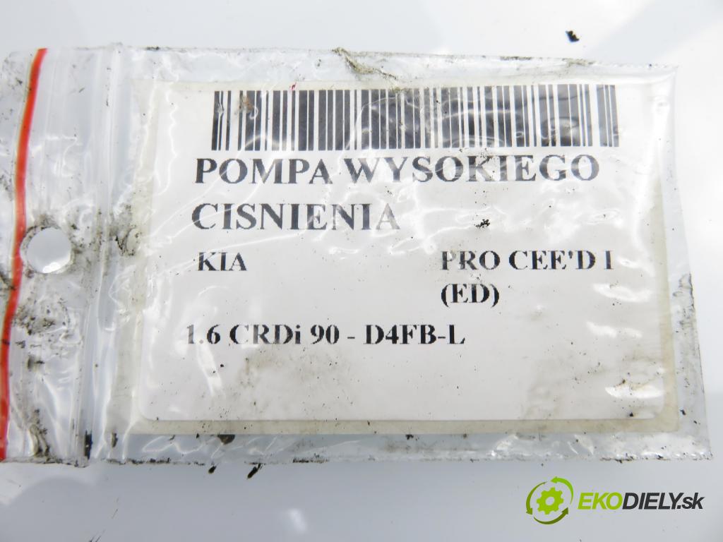 KIA PRO CEE'D (ED) HB 2009 66,00 1.6 CRDi 90 - D4FB-L 1582,00 Pumpa vysokého tlaku 0445010124 ; 331002A400 ; 0928400652